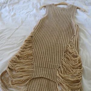 shredded sweater dress